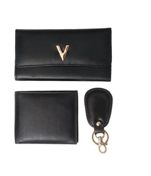 3 IN 1 (BLACK SHEEP LEATHER) LADIESS WALLET GEENTS WALLET KEY CHAIN BOX