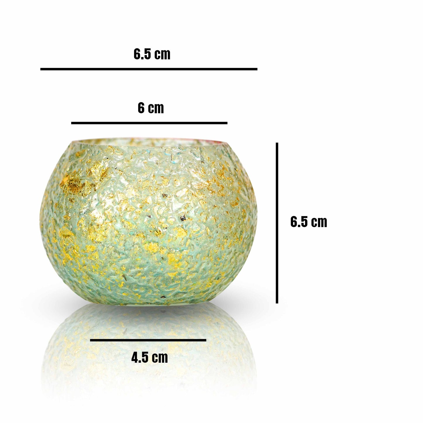 Tealight Candle Glass Holders l Pack of 3 – Multicolored Glass T-lite Votive with 3 Tea Light Candle