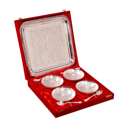Designer Bowl Silver Plated Set