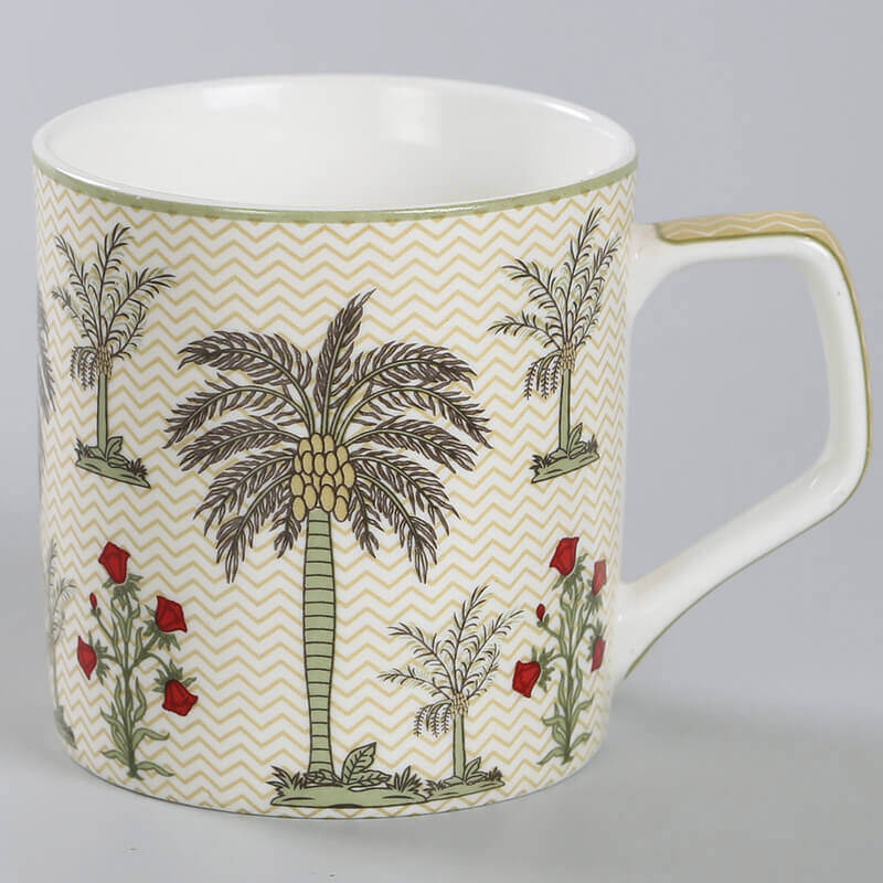 CHEVRON PALMS MUG SET OF 6
