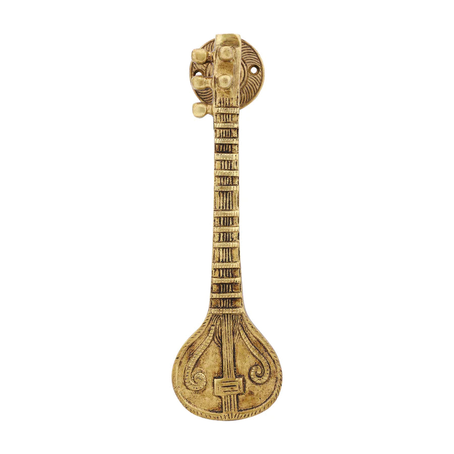 Art Sitaar Design Brass Door Handle