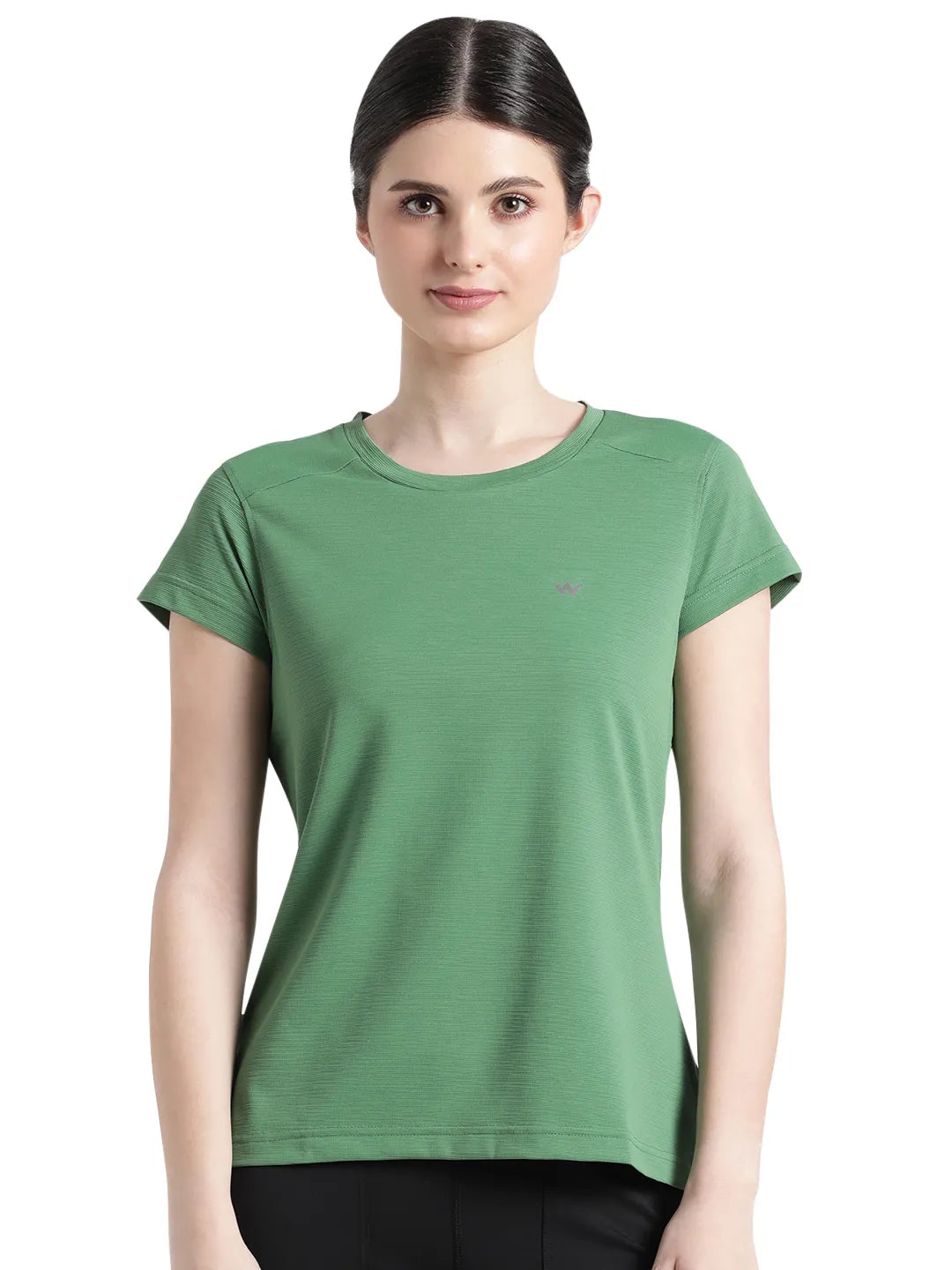 Women Stripe Jacquard Crewneck T-shirt