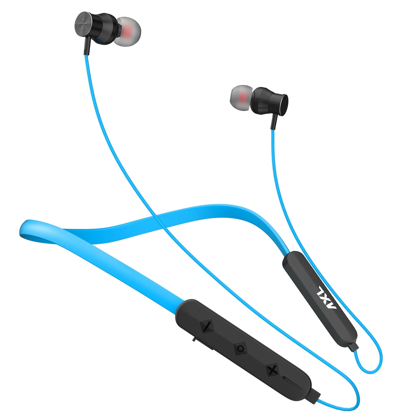 AXL NB06 Bluetooth Neckband with 12 Hours Playback, IPX4 Splash Resistant Magnetic Earbuds, Bass Boost Drivers, HD Stereo Sound and Ergonomic Light Weight Design