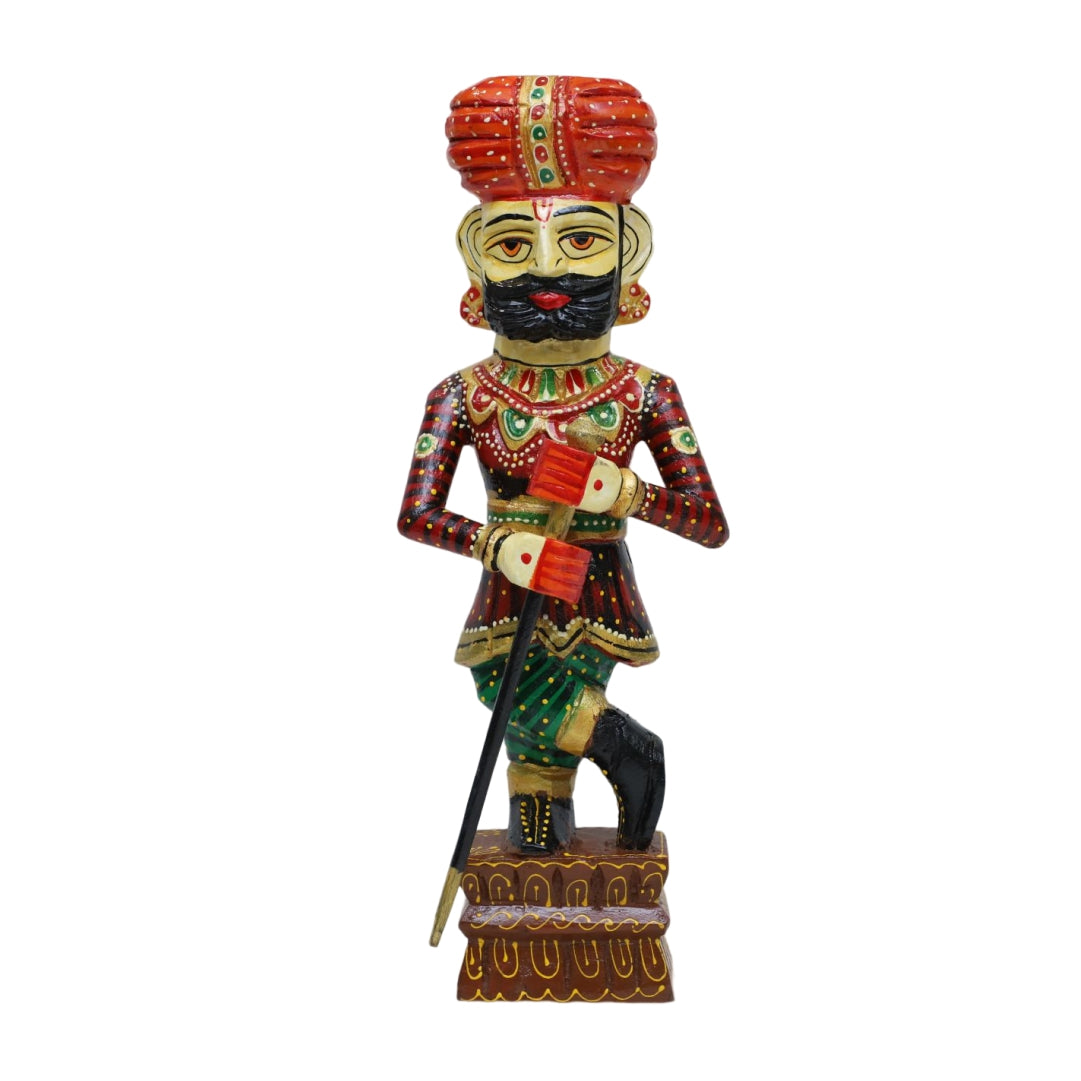 Art for Gifting Wooden Rajasthani Decorative Ethnic Chowkidar