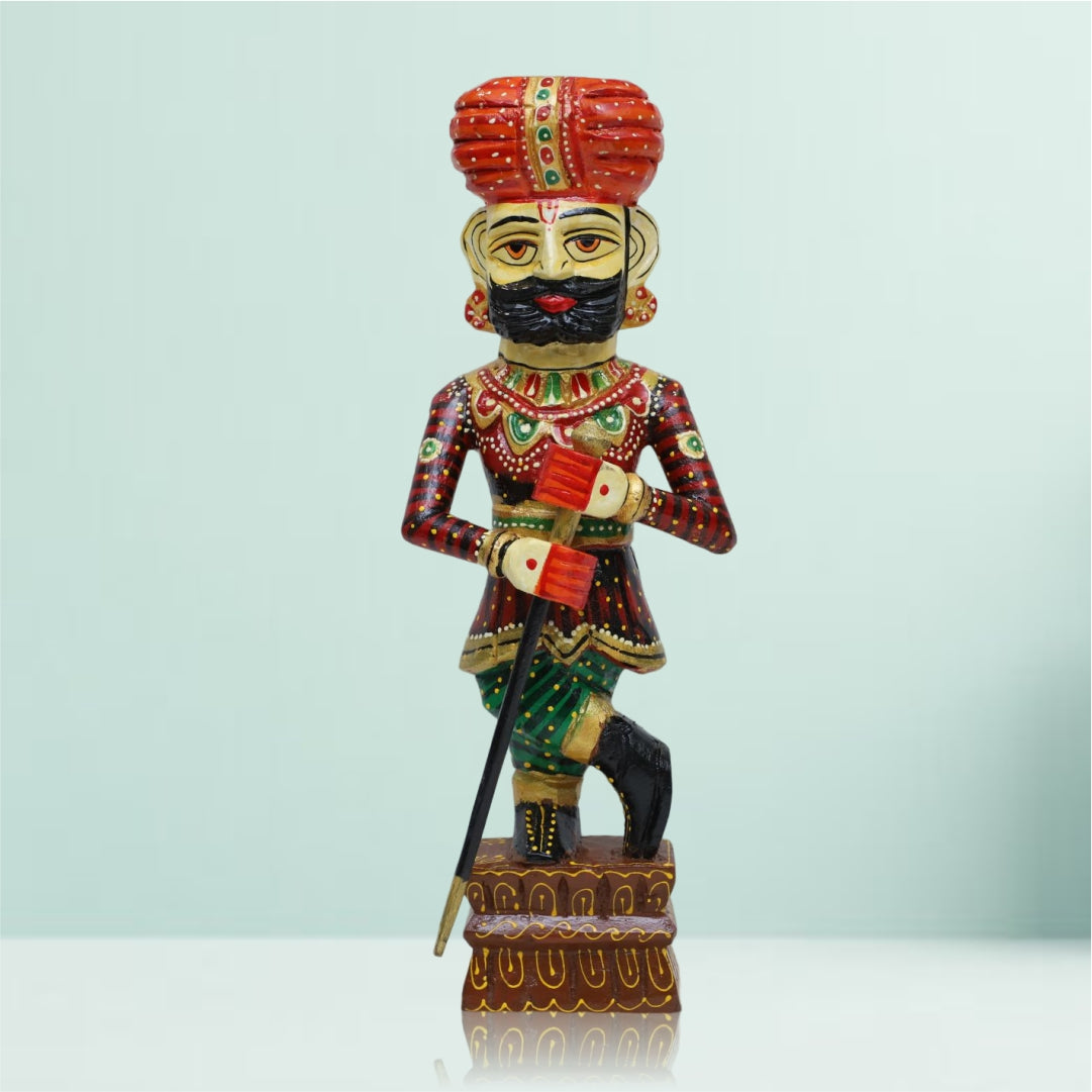 Art for Gifting Wooden Rajasthani Decorative Ethnic Chowkidar