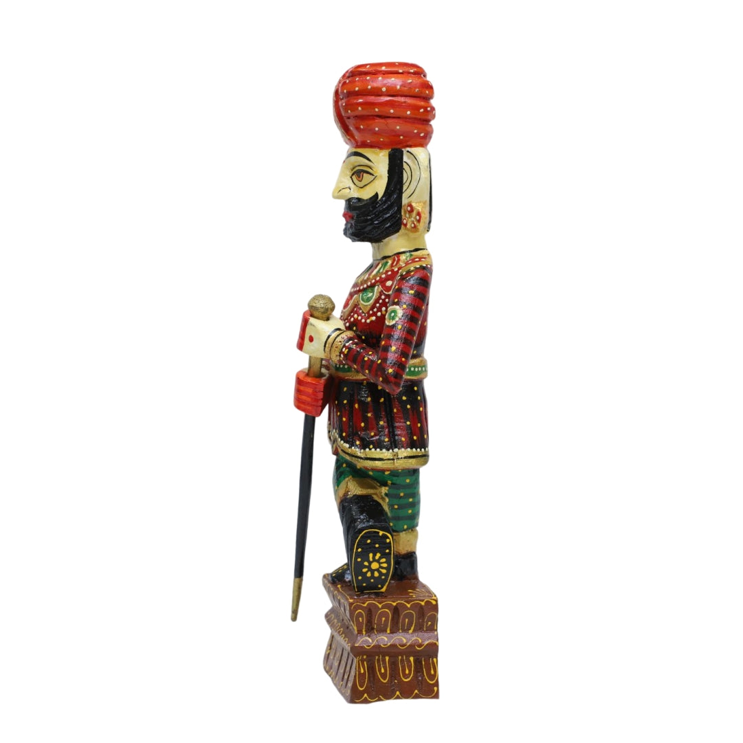 Art for Gifting Wooden Rajasthani Decorative Ethnic Chowkidar