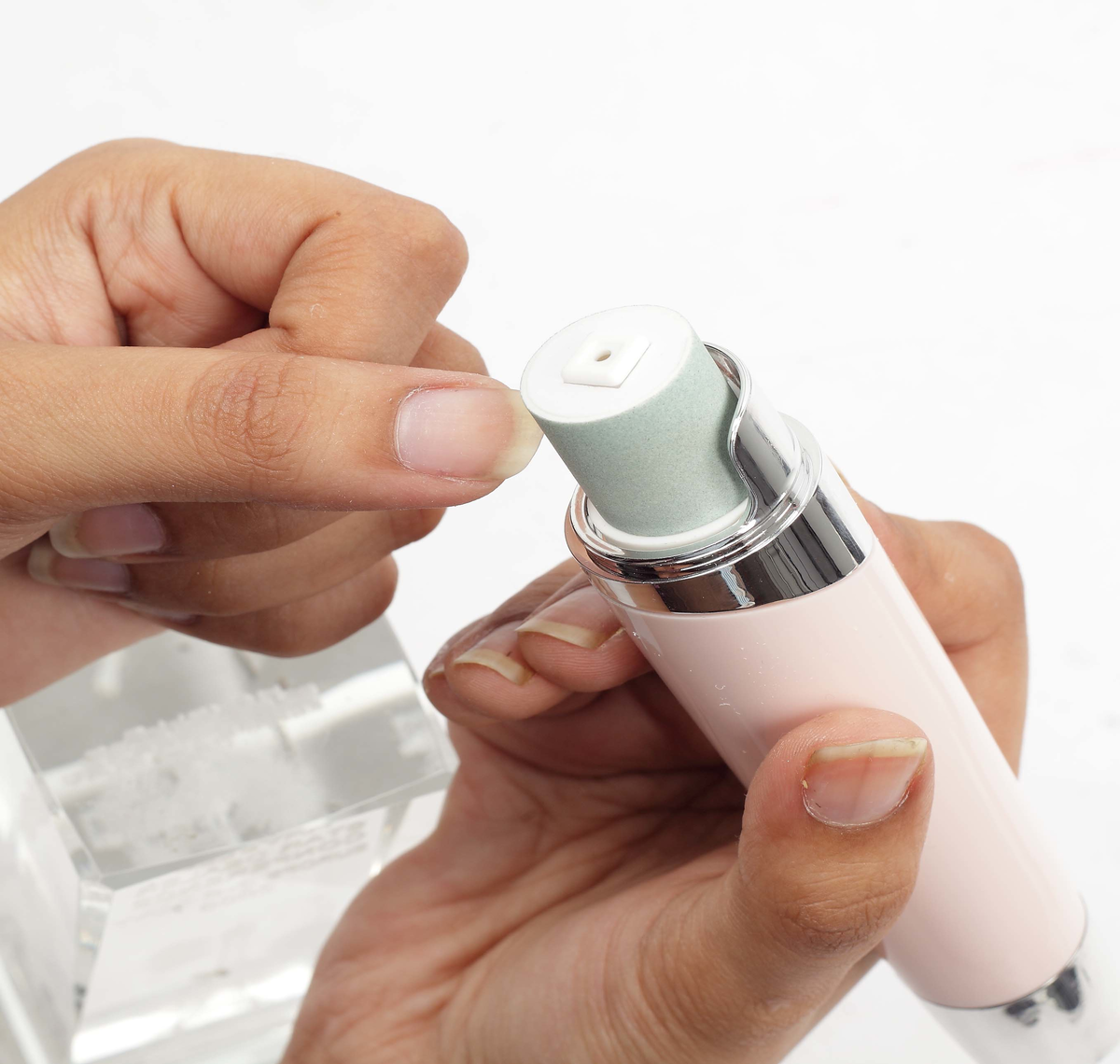 Rechargeable Nail Shiner with Buffer and Shiner (Pink)