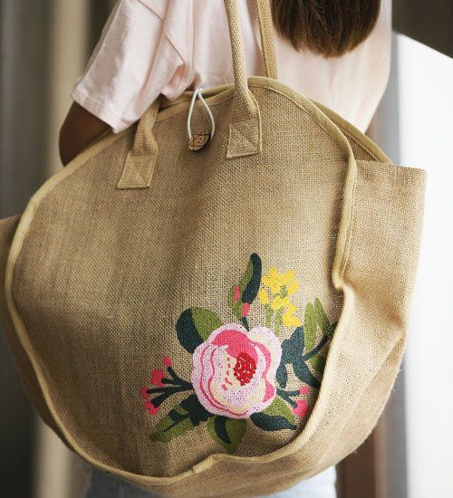 Round Shape Jute Bag