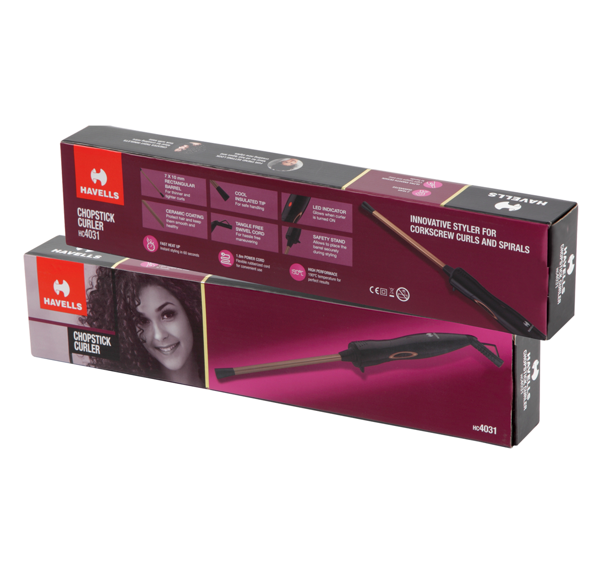 Chopstick hair curler (black)