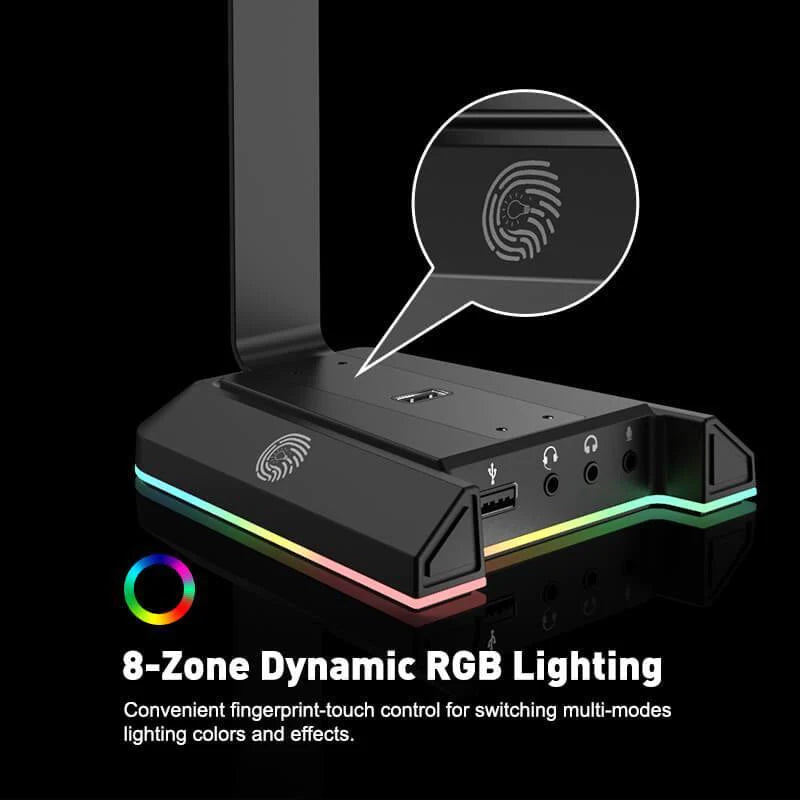 W1 RGB Headset Stand with 7.1 Virtual Surround Sound