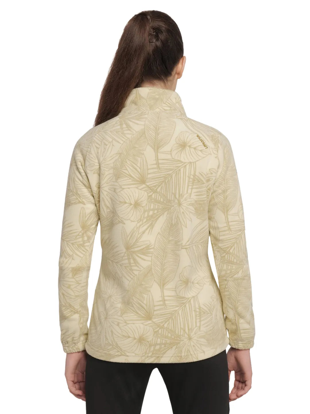 Women Printed Half Zip Fleece Jacket