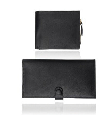 2 IN 1 BLACK LADIES WALLET & GENTS WALLET BOX