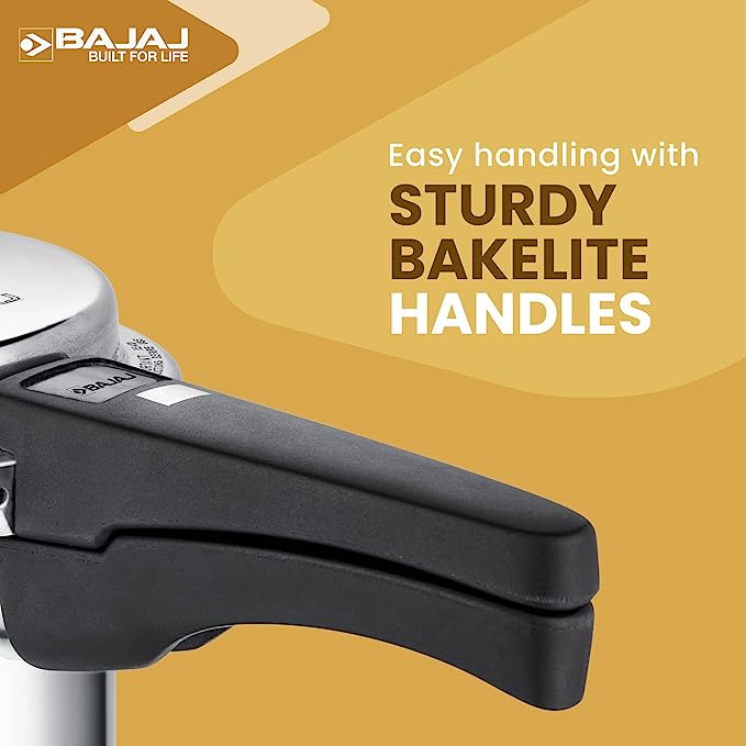 Bajaj PCX 3IB 3 Litre Aluminium Pressure Cooker with Outer Lid and Induction