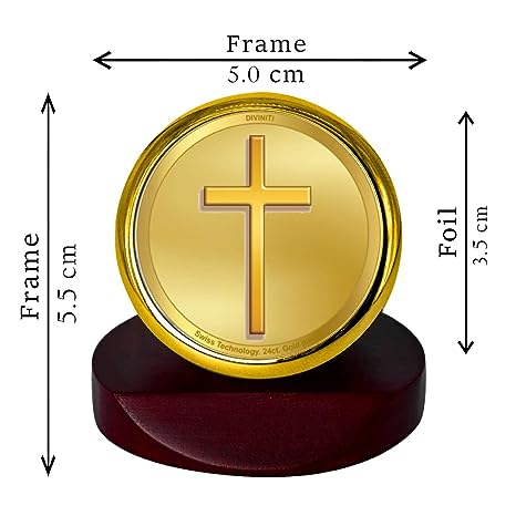 Holy Cross God Idol Photo Frame for Car Dashboard, Table Decor, office