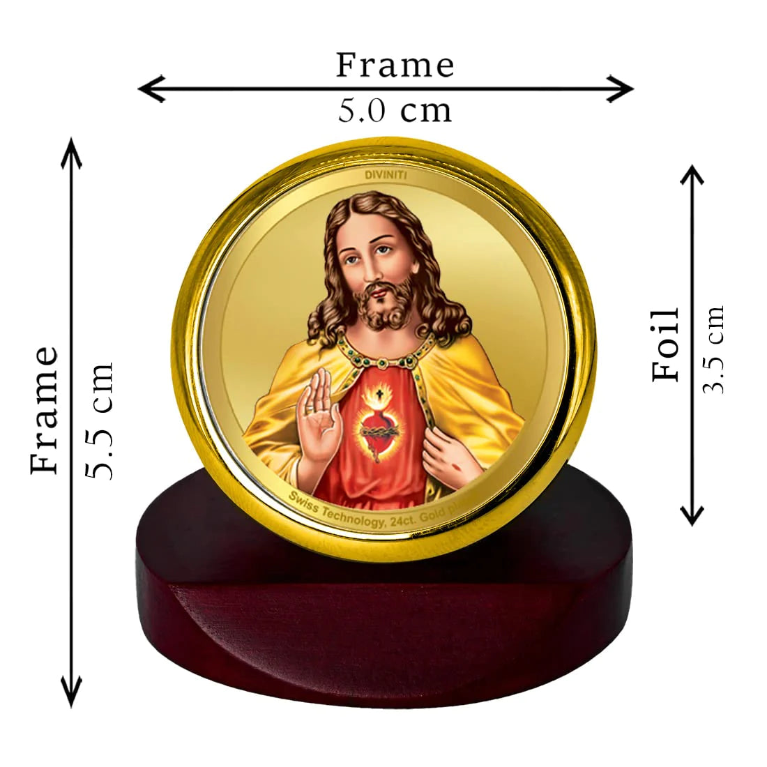Lord Jesus Christ God Idol Photo Frame for Car Dashboard, Table Decor, office