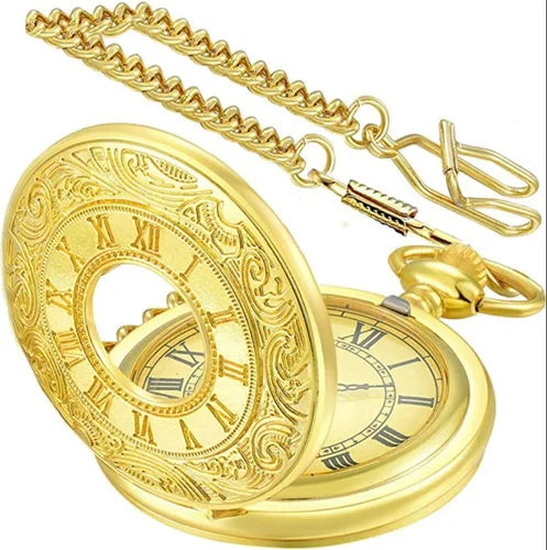 Antique Brass Pocket Watch
