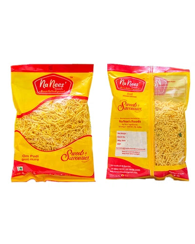 Omapodi l Plain Sev l Plain Sev l Plain Bhujia Sev | Plain Sev Mixture | OM Podi | 175 G Pack