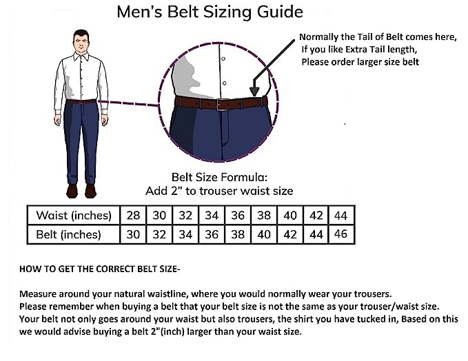 Flyer Men's Leather belt (Formal/Casual) (Colour -Tan) Buckle Adjustable Size Genuine Leather (TAN2327)