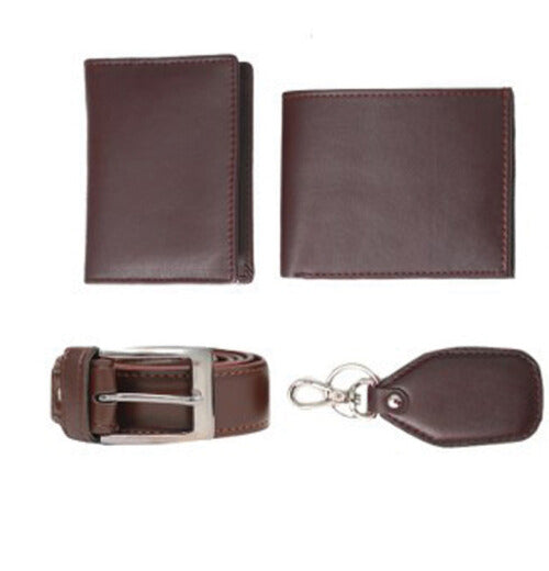 4 IN 1 GENTS WALLET BELT CARD HOLDER KEY CHAIN BOX