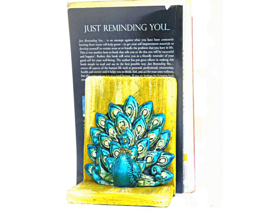 Peacock Blue Bookend