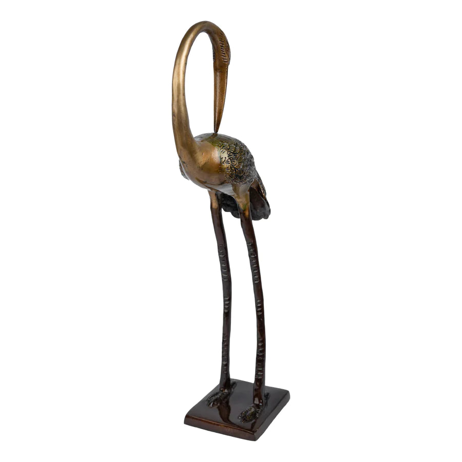 Art Brass Swarn -Back Bird Statue