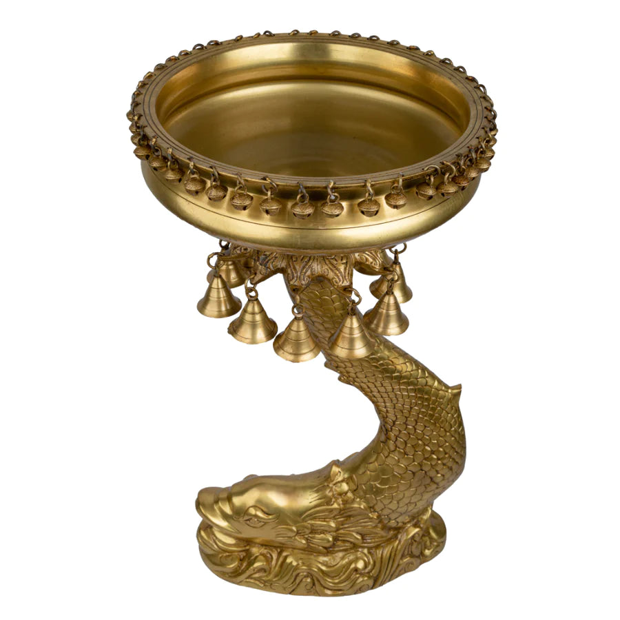 Art Brass Big Fish Urli Bowl Decorative