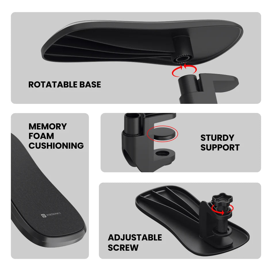 Arm rest support for desk & table