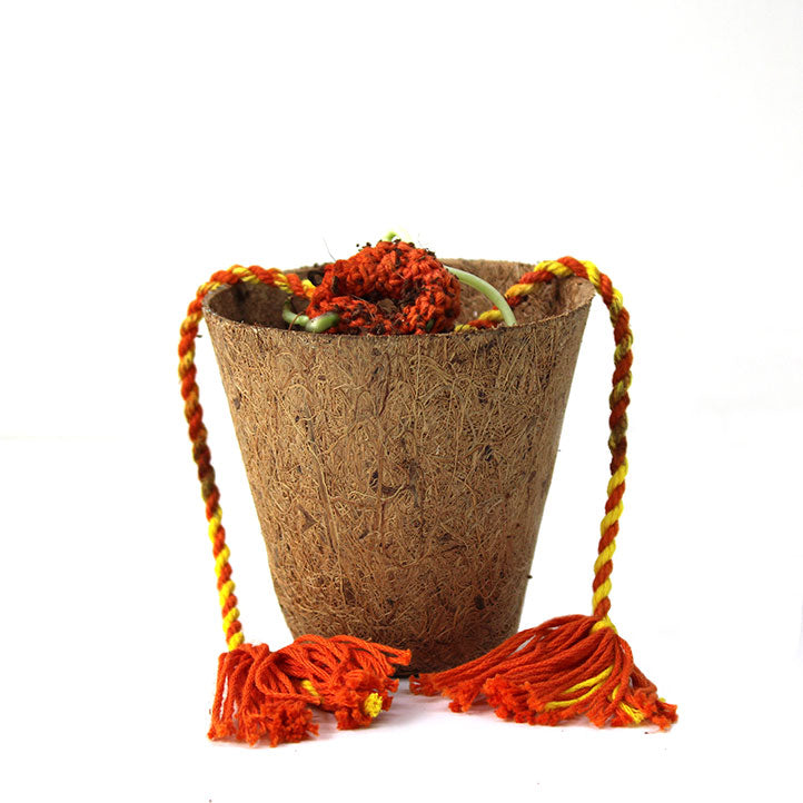 Hand-made, Eco-Friendly Plantable Crochet Rakhi and Mini Notepad Combo Pack