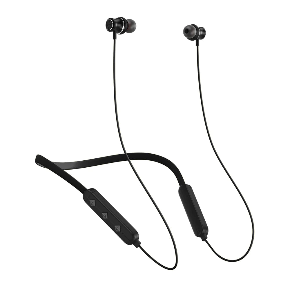 AXL NB06 Bluetooth Neckband with 12 Hours Playback, IPX4 Splash Resistant Magnetic Earbuds, Bass Boost Drivers, HD Stereo Sound and Ergonomic Light Weight Design