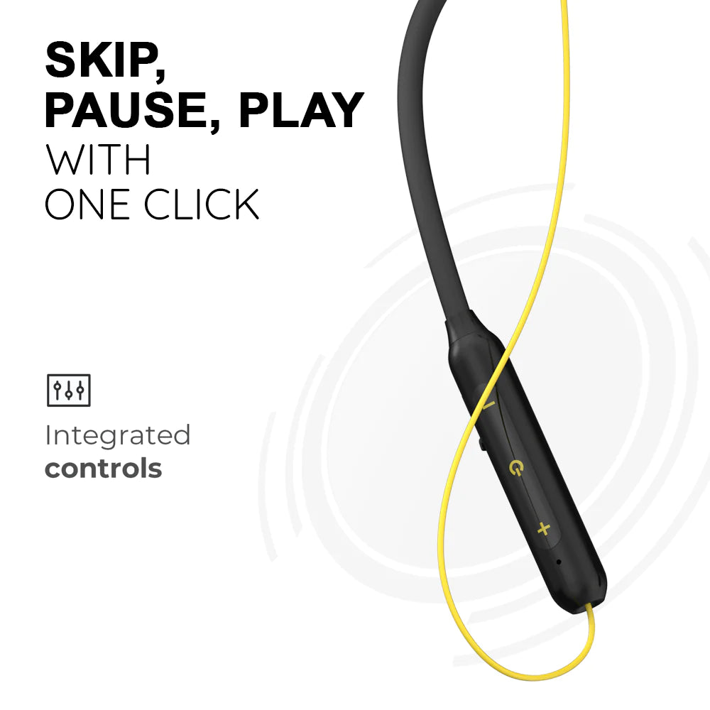 AXL NB09 Bluetooth 5.0 in Ear Neckband with Fast Charging, Up to 15 Hour Playtime, 10mm Extra Bass Drivers with HD Sound, Magnetic Earbuds