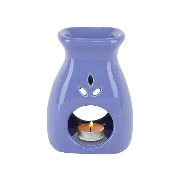 Tea Light Burner Purple Color Diffuser Pot for Home Fragrance with 1 Tea Light Candle and 1 Scented Oils- English Lavender (10ml)