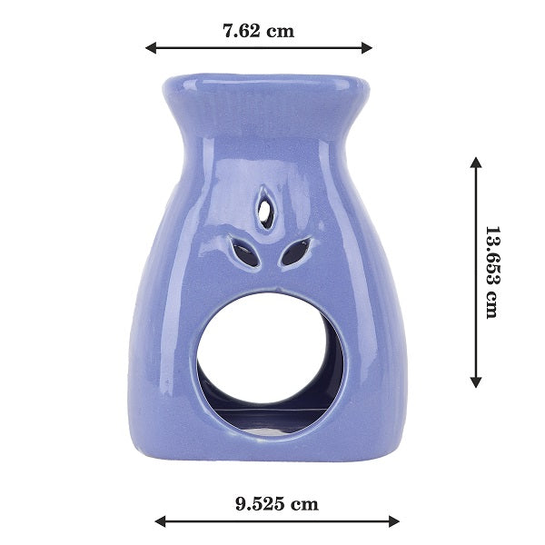 Tea Light Burner Purple Color Diffuser Pot for Home Fragrance with 1 Tea Light Candle and 1 Scented Oils- English Lavender (10ml)