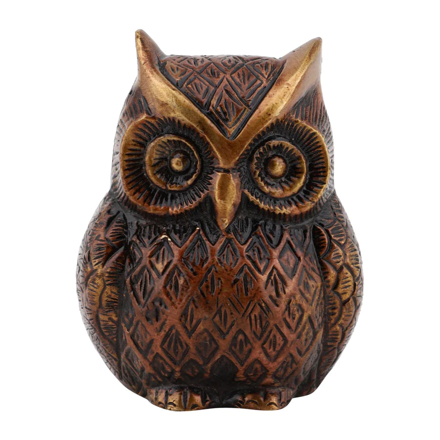 Art Brass Owl Statue (Type 3)