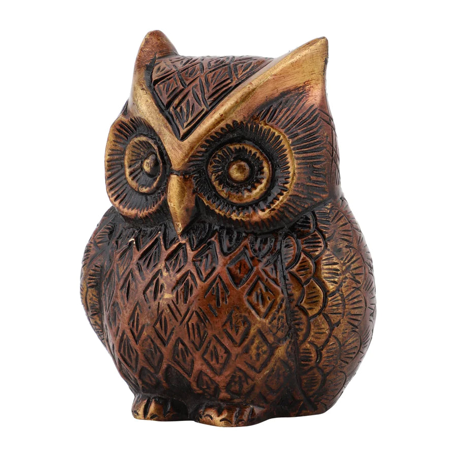 Art Brass Owl Statue (Type 3)