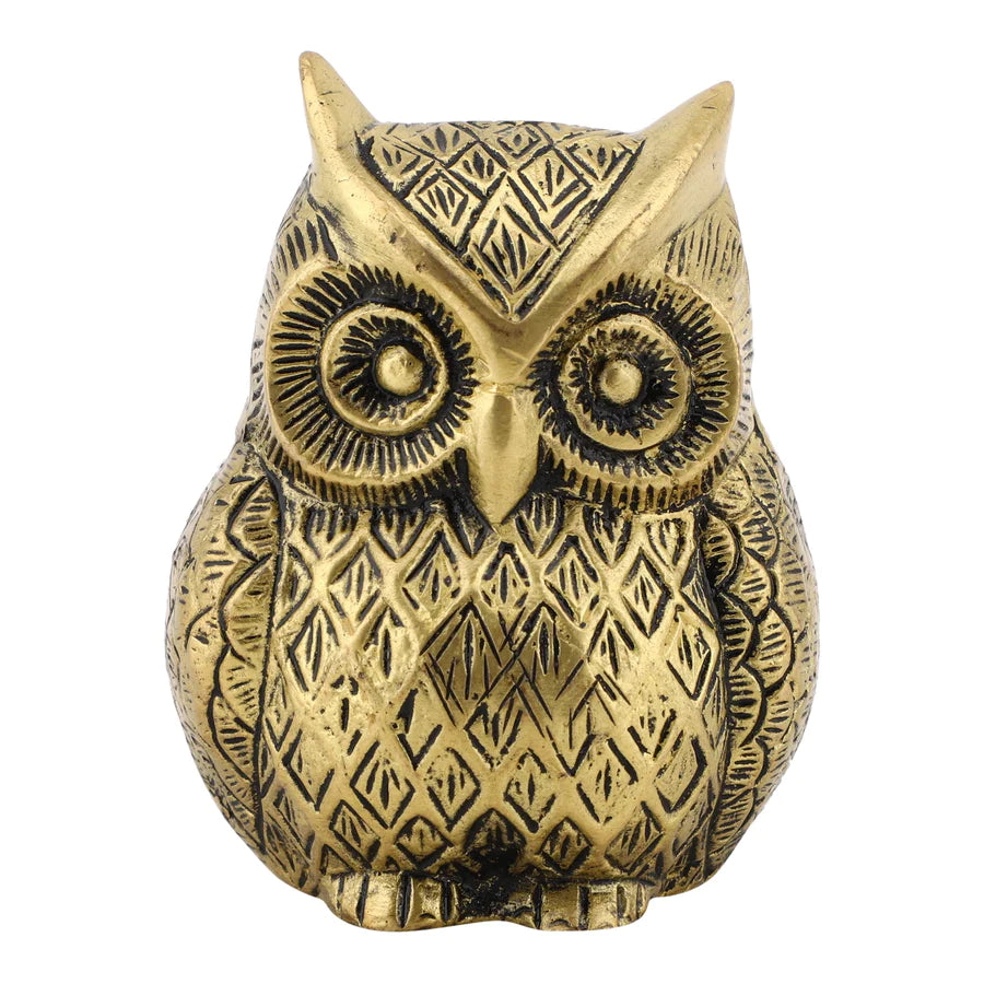 Art Brass Owl Statue (Type 2)