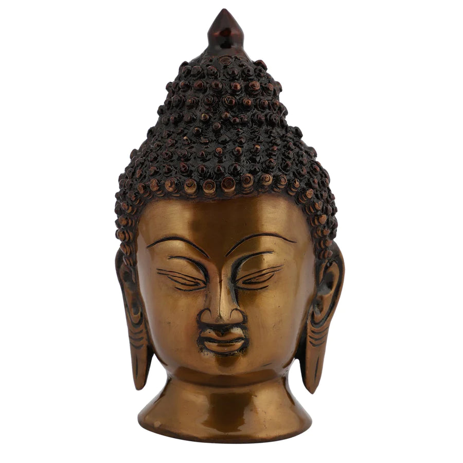 Art Lord Gautam Buddha Brass Statue Head