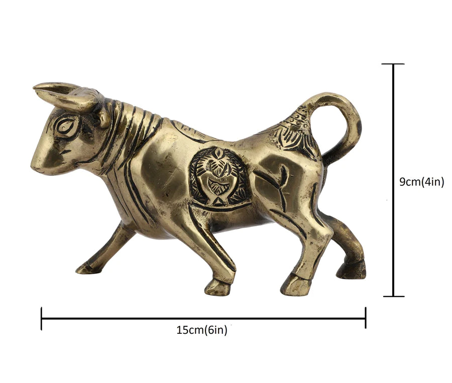 Art Brass Fighting Bull Antique (Standing)