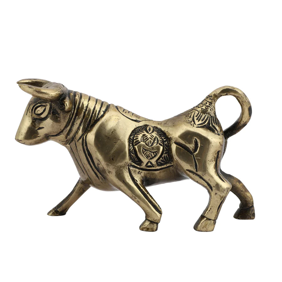 Art Brass Fighting Bull Antique (Standing)