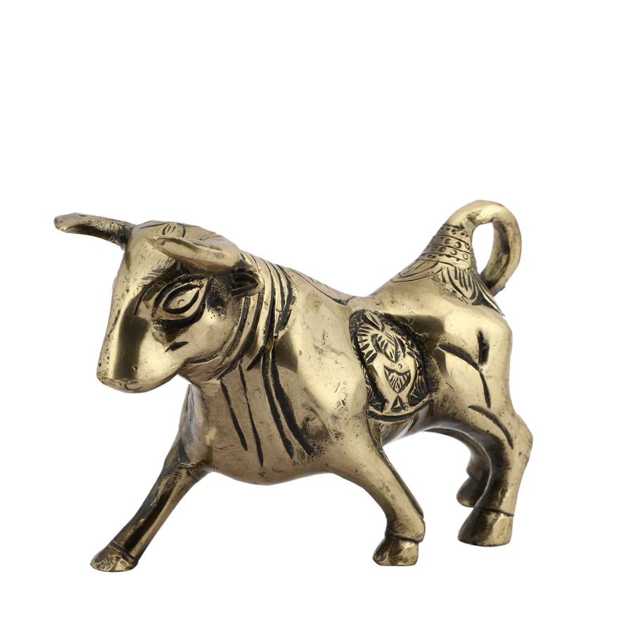 Art Brass Fighting Bull Antique (Standing)