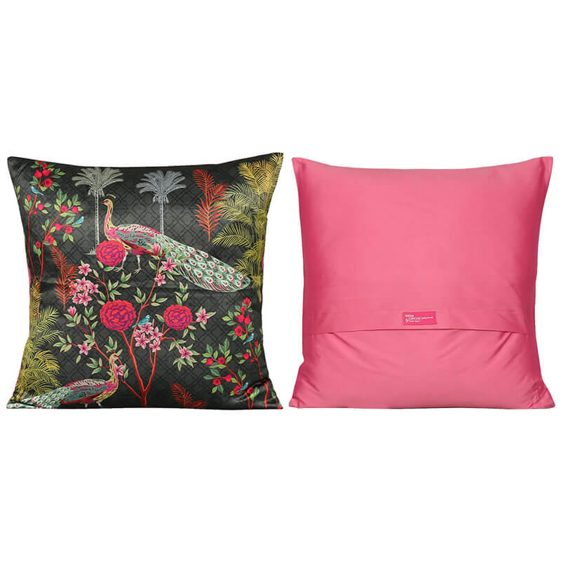PEACOCK & CONIFER CUSHION COVER