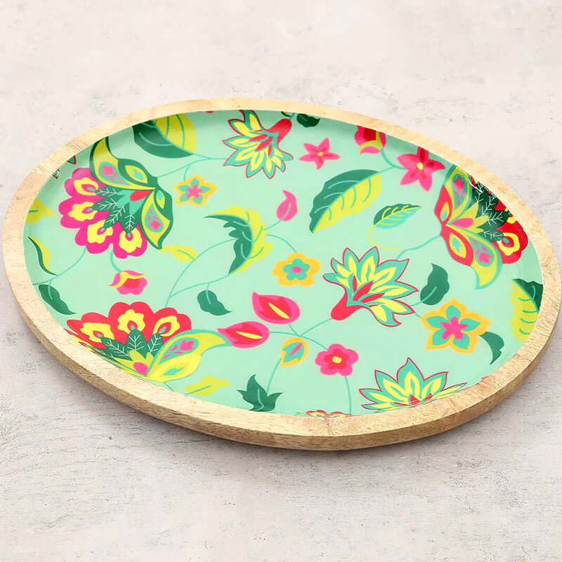 NEON CYANIC POP BURST OVAL PLATTER