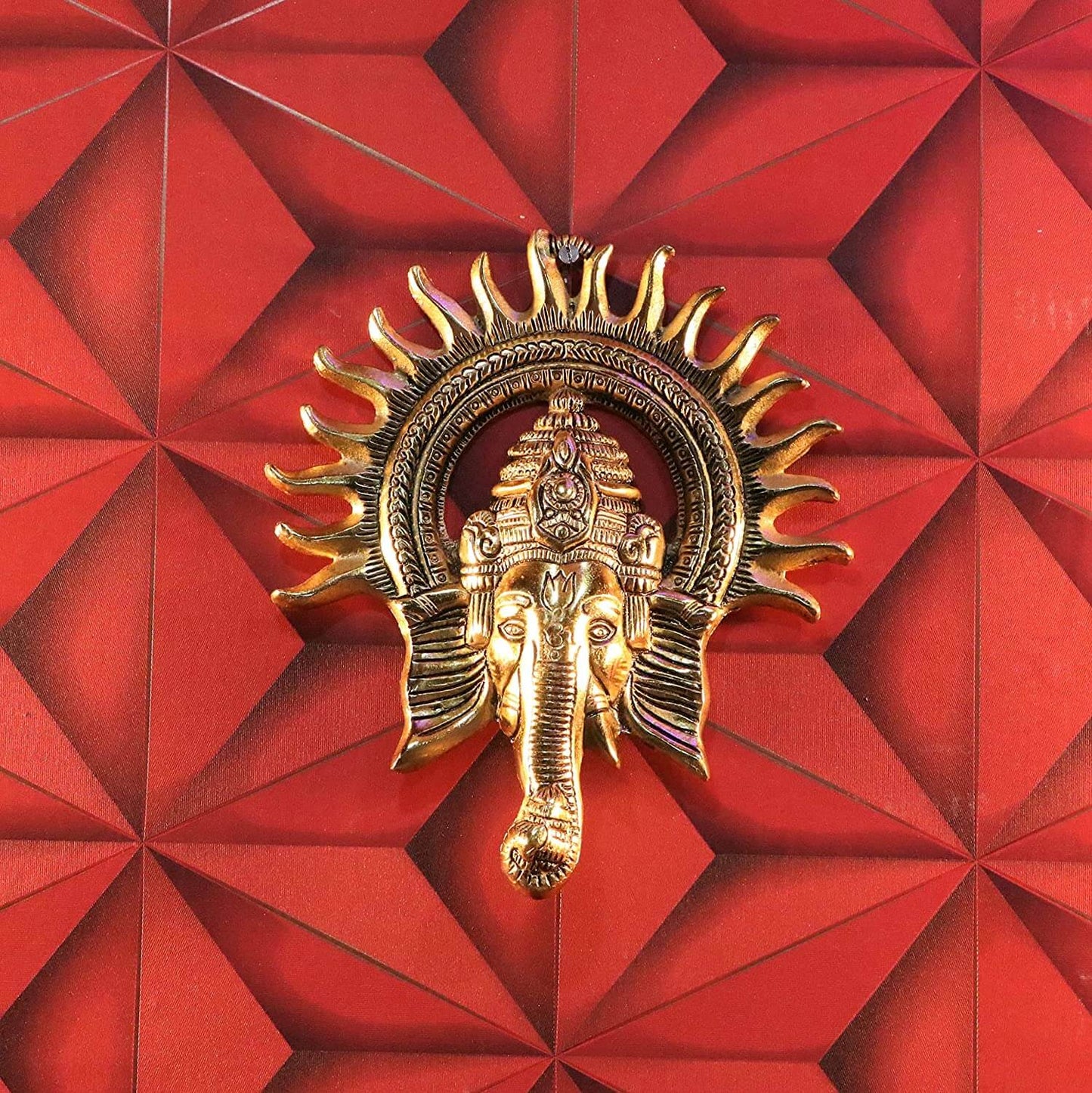 Metal Ganesha ji Statue, Ganpati Wall Hanging Sculpture
