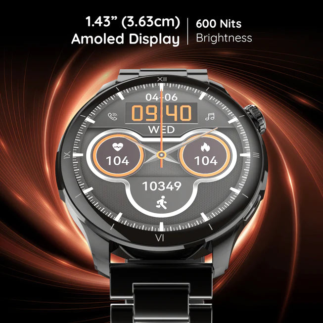 Amoled Display Luxury Metal Smartwatch
