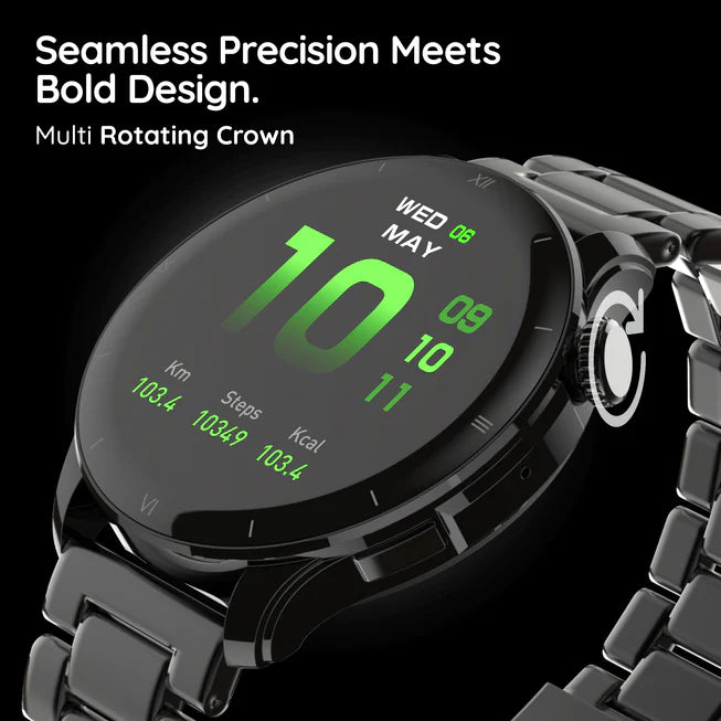 Amoled Display Luxury Metal Smartwatch