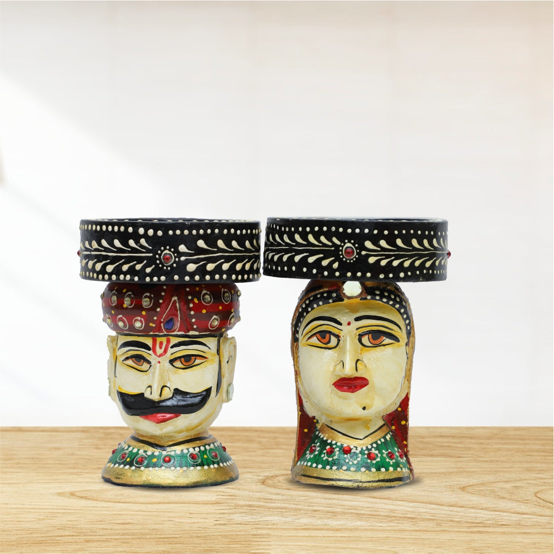 Wooden Kaka Kaki Candle Holder
