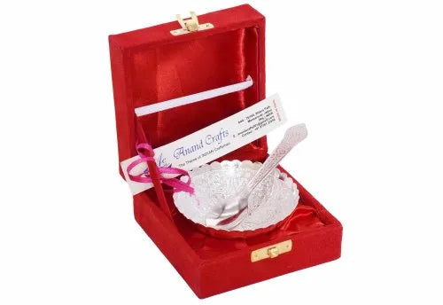 Crafts Silver Plated Bowl And Spoon Set