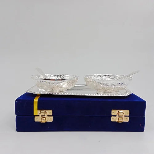German Silver Bowl With Tray