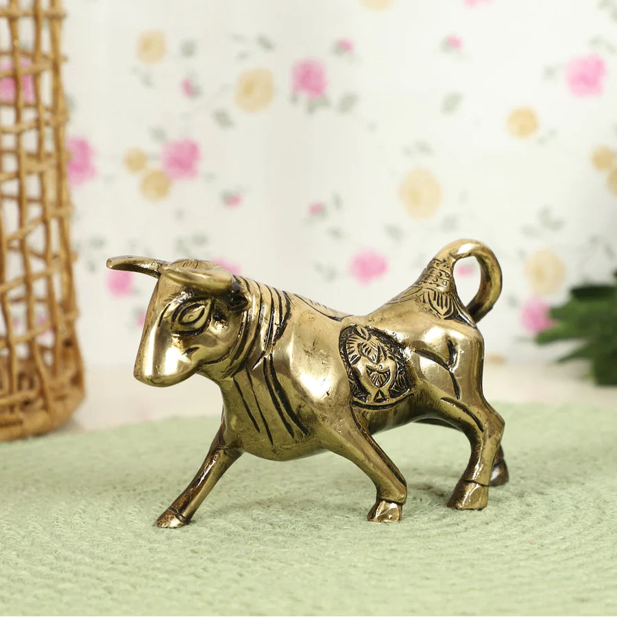 Art Brass Fighting Bull Antique (Standing)