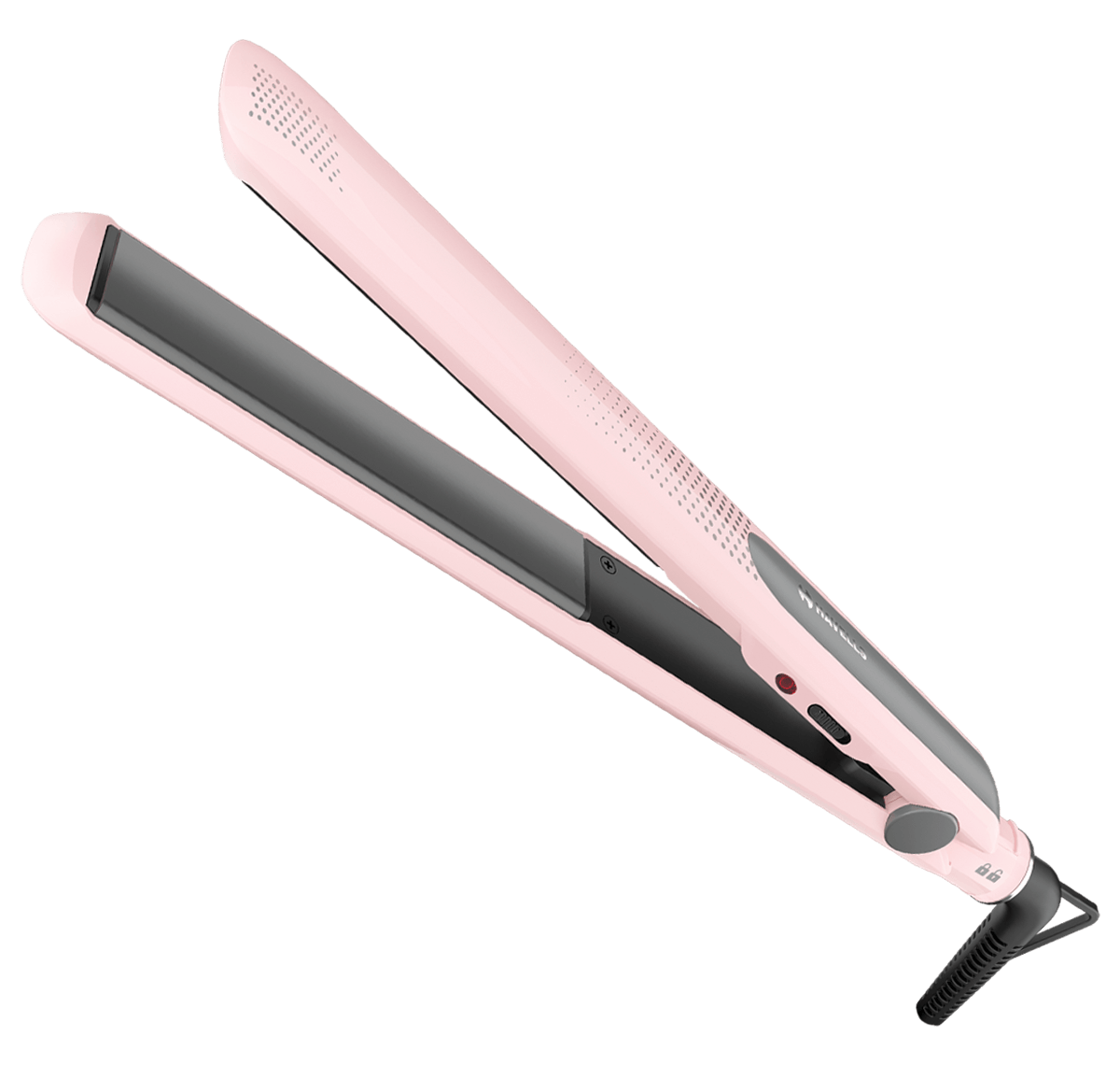Ceramic plates fast heat up hair straightener & curls (pink)