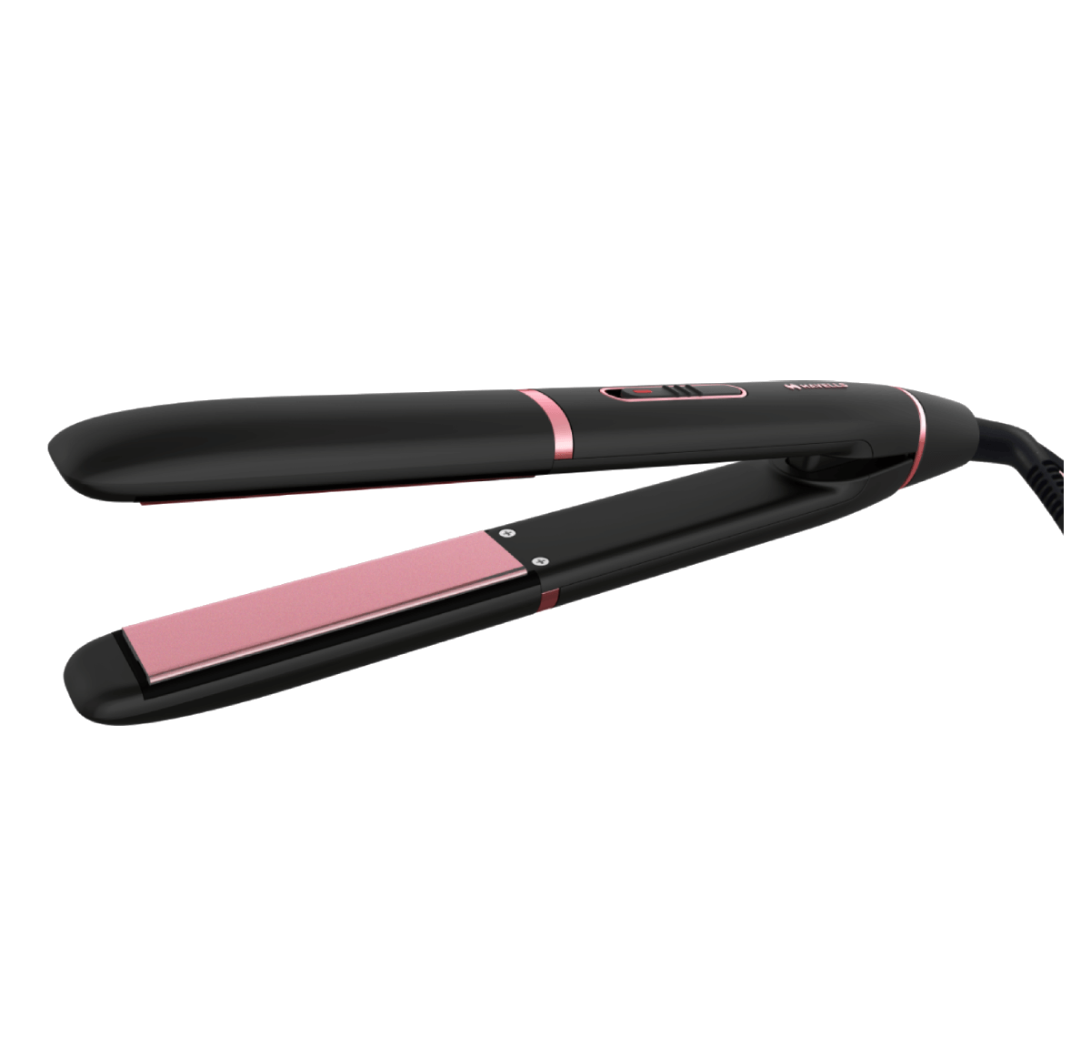 Ceramic plates fast heat up hair straightener (black)